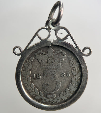 1885 Victoria Threepence Silver Coin | Fair Grade