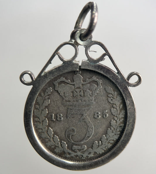 1885 Victoria Threepence Silver Coin | Fair Grade