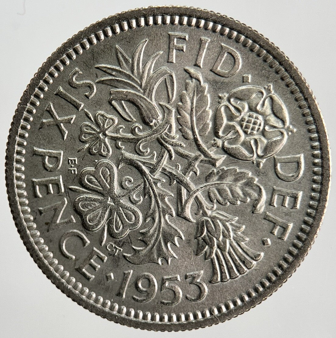 1953 British Sixpence Coin | Very High Grade | a1039