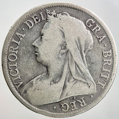 1894 Victoria Half-Crown Silver Coin | Fair Grade | a1154