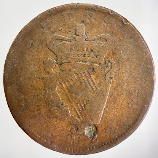 1822 George IV Irish Penny Coin | Worn Grade | a1763