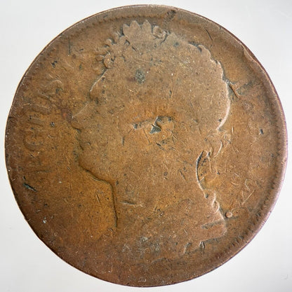 1822 George IV Irish Penny Coin | Worn Grade | a1763