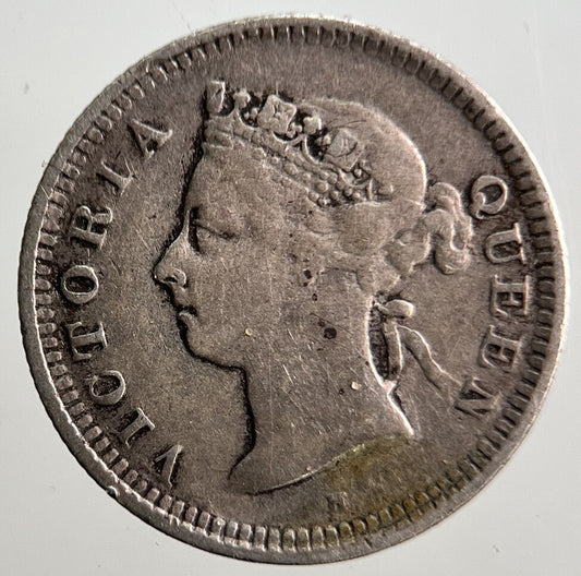 1900 Hong Kong 5 Cents Silver Coin | Fine Collectable Grade