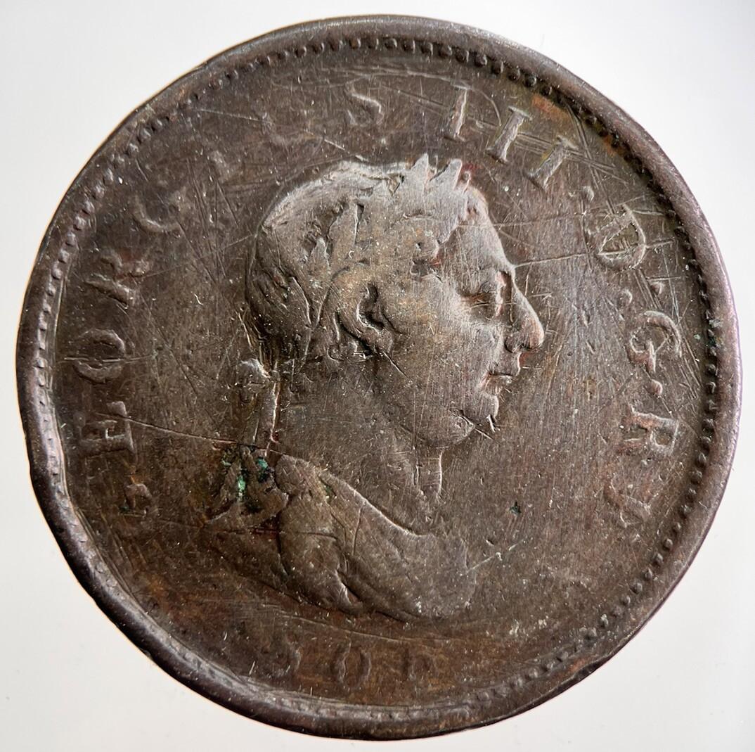 1806 George III 3rd One Penny Coin | Collectable Grade