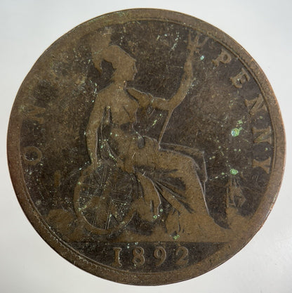 1892 Victoria One Penny Coin | Collectable Grade