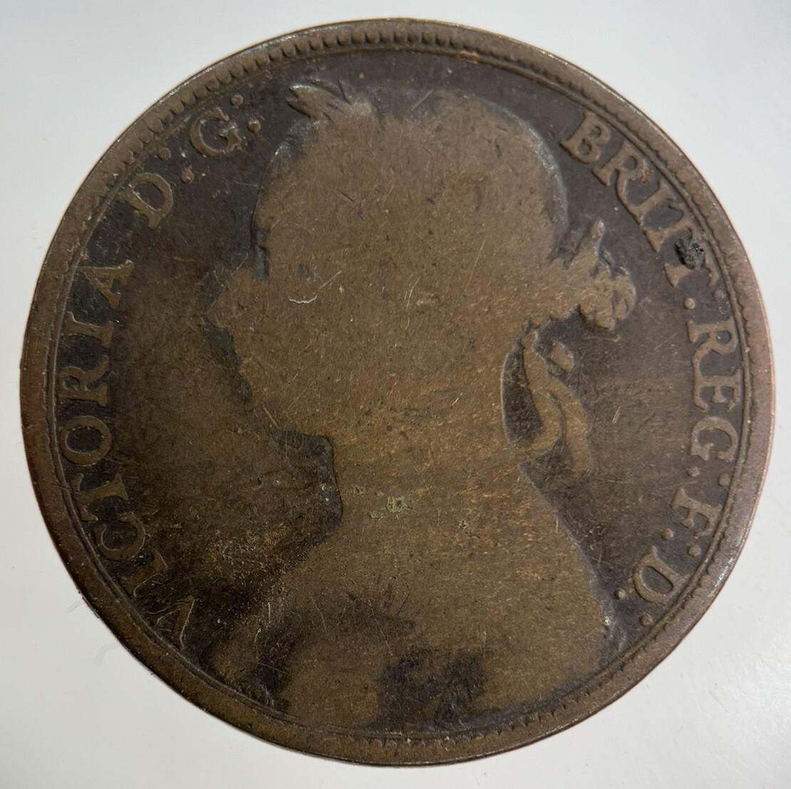 1892 Victoria One Penny Coin | Collectable Grade