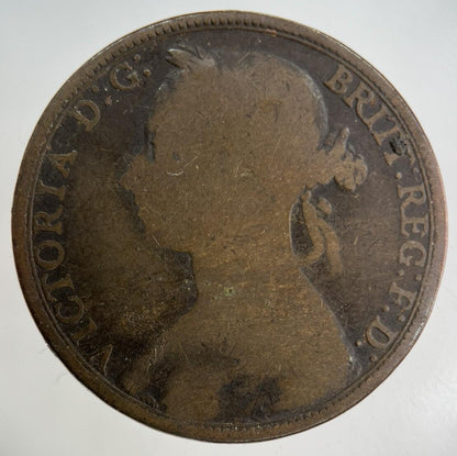 1892 Victoria One Penny Coin | Collectable Grade