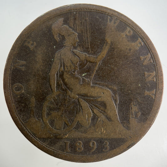 1893 Victoria One Penny Coin | Collectable Grade