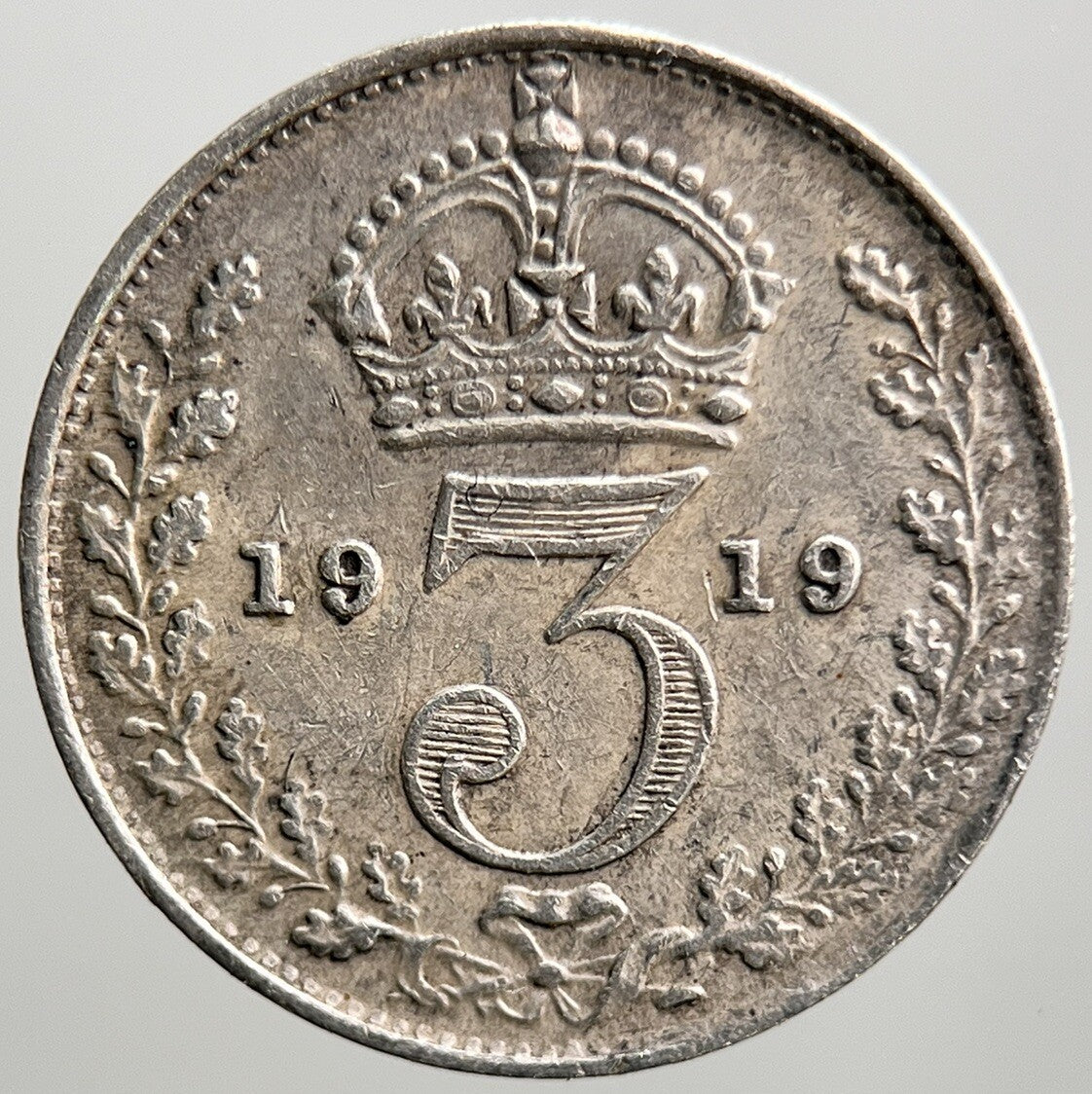 1919 George V Threepence Silver Coin | Fine Collectable Grade | a2729