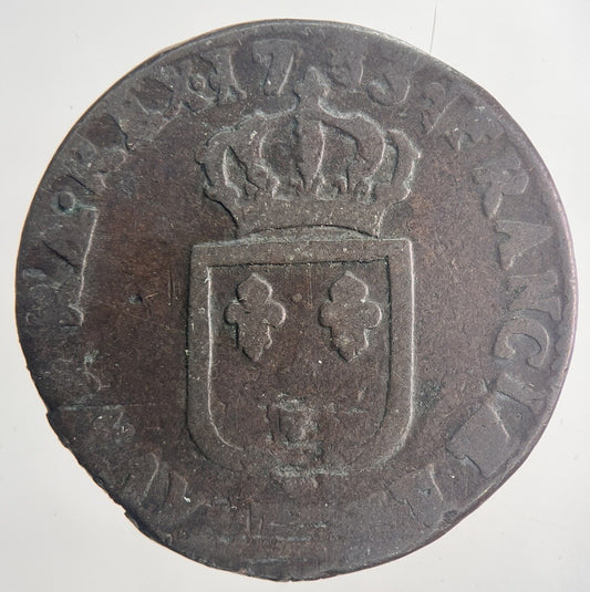 1753 Louis XVI France 1 Sol Coin | Collectable Grade | a6360