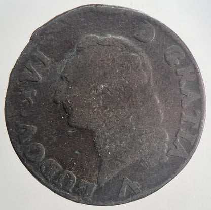 1753 Louis XVI France 1 Sol Coin | Collectable Grade | a6360
