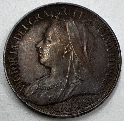 1899 Victoria Farthing | British Copper Coin | Fine Collectable Grade | a1032