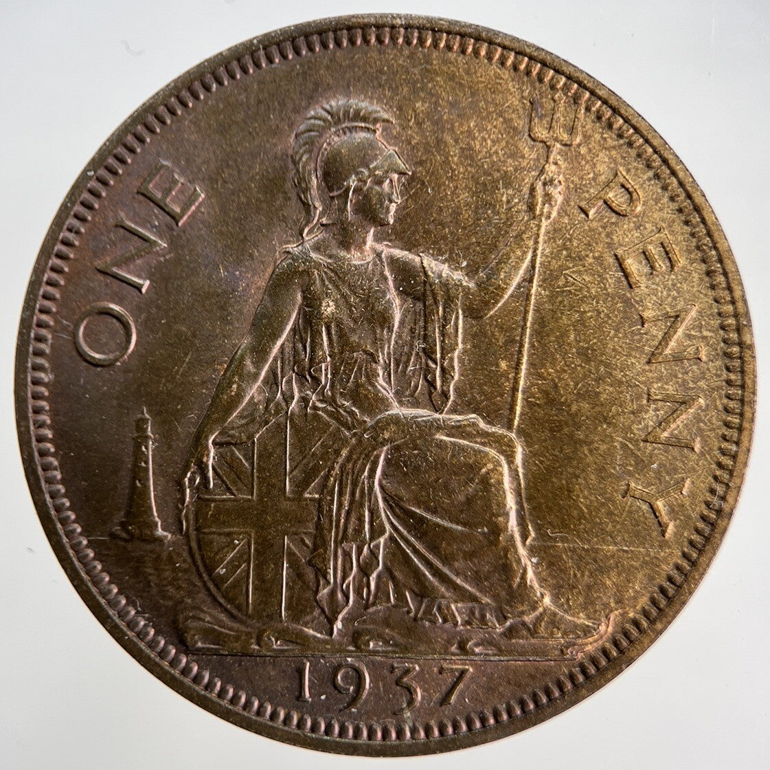 1937 George VI Penny Coin | Very High Grade | a1860