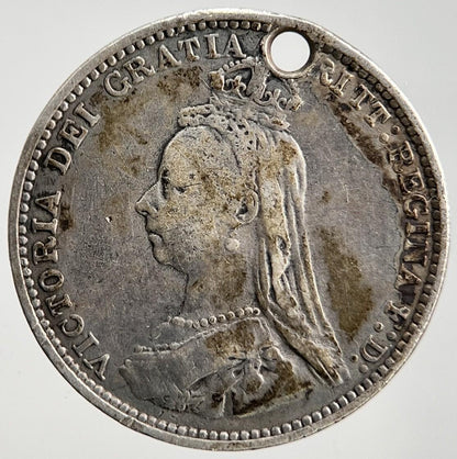 Victoria Engraved Threepence R-M Silver Coin | Fine Collectable Grade | a1817