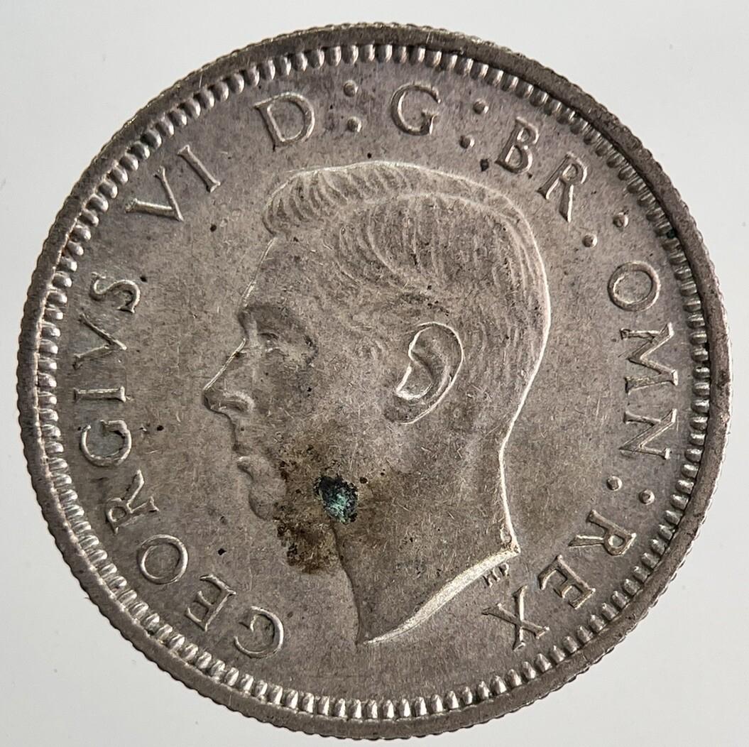 1937 George VI British Sixpence Silver Coin | Very High Grade | a9768