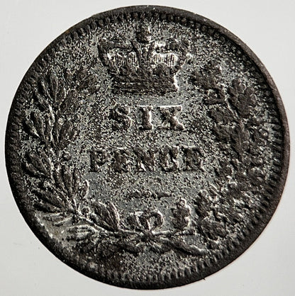 19th Century Victoria Six-Pence Toy Money Coin Token | Collectable Grade | a1337