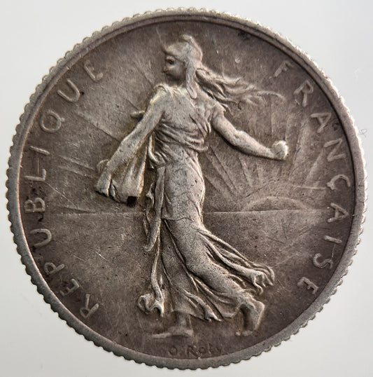 1915 France 1 One Franc Silver Coin | Fine Collectable Grade