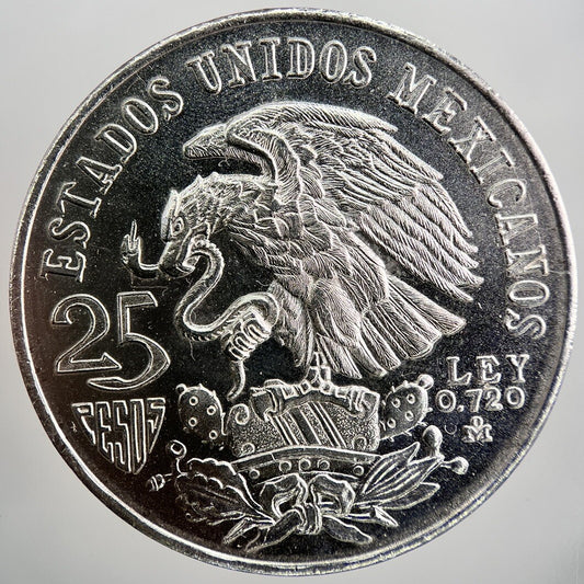1968 Mexico 25 Pesos Silver Coin | Very High Grade | a1849