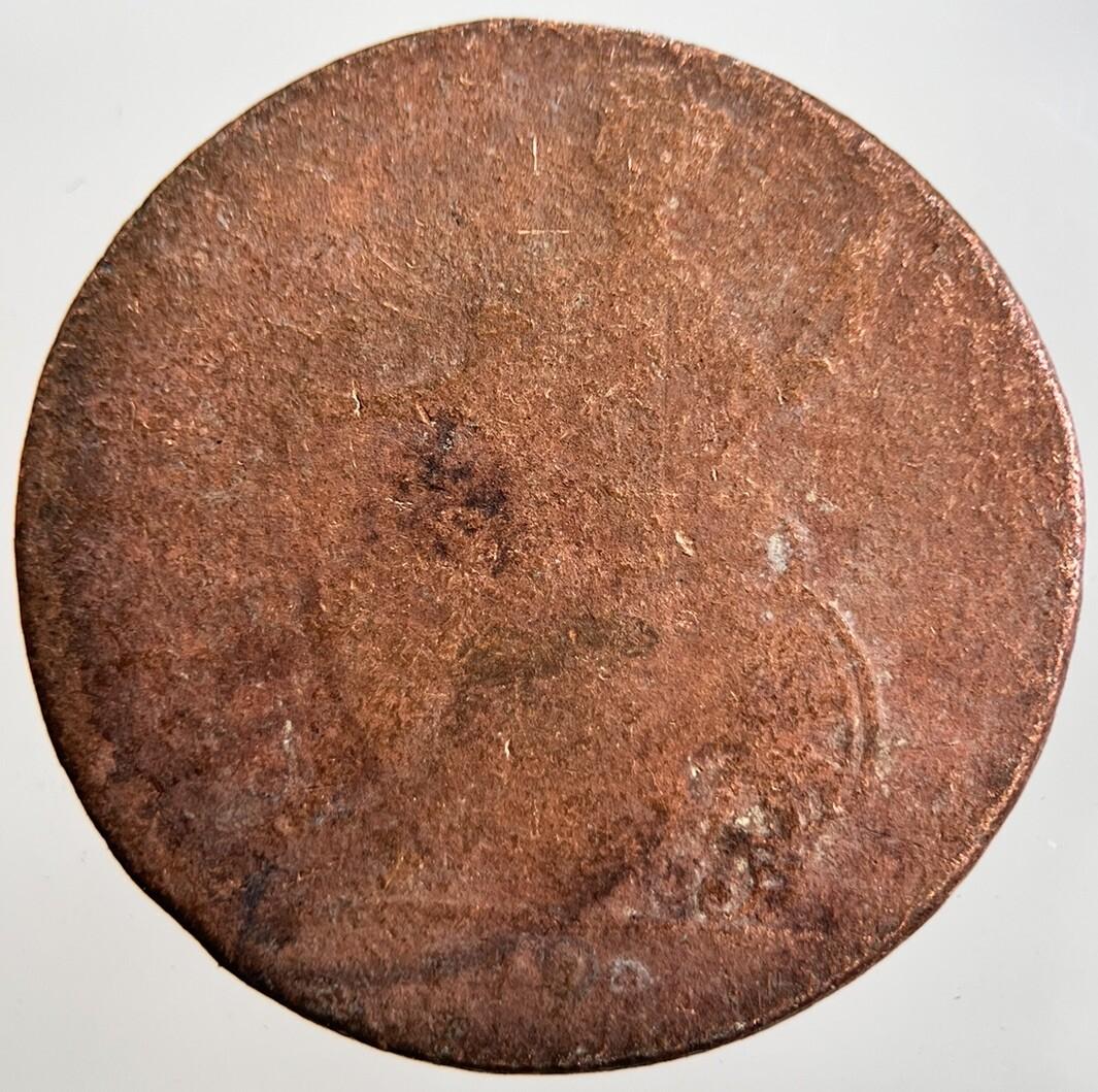 1775 George 3rd III Half-Penny British Coin | Worn Grade | a2368