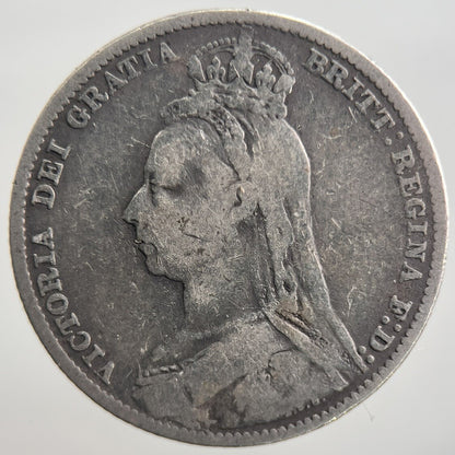 1891 Jubilee Head Victoria Shilling Silver Coin | Collectable Grade | a2660