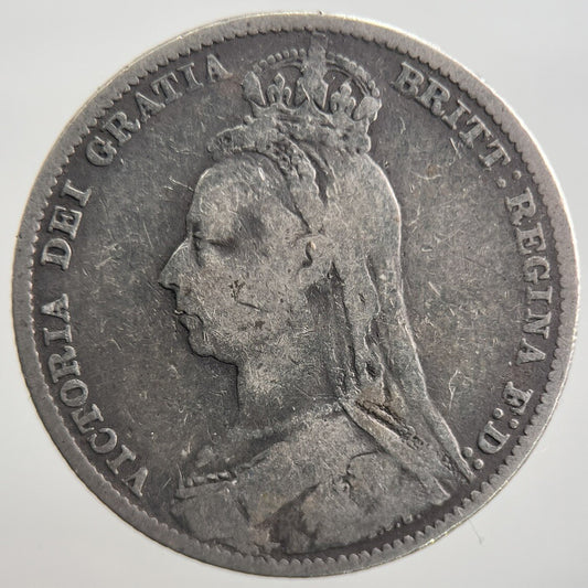 1891 Jubilee Head Victoria Shilling Silver Coin | Collectable Grade | a2660