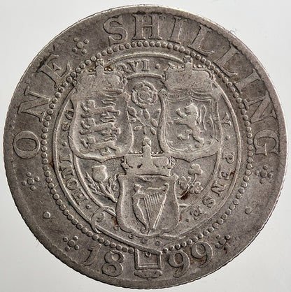 1899 Victoria Shilling Silver Coin | Collectable Grade | a5061