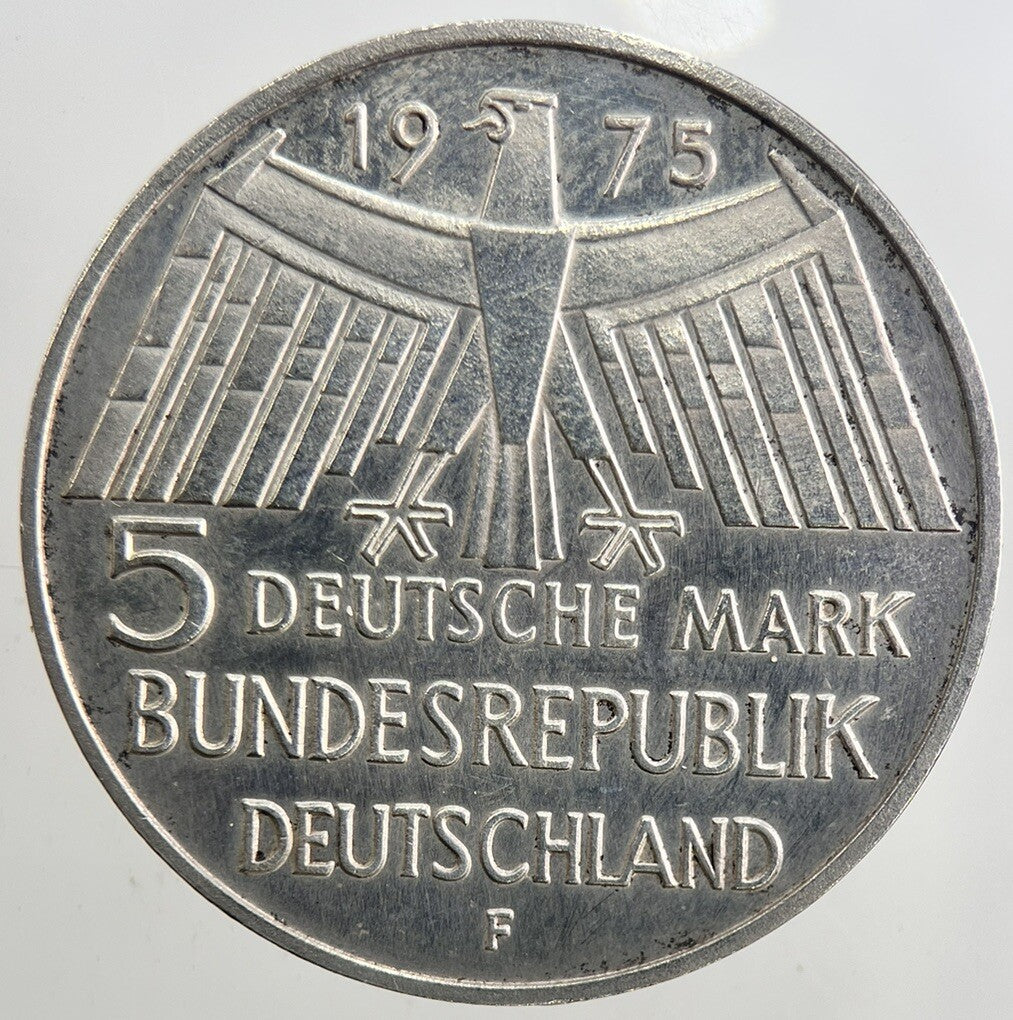1975 Germany 5 Mark Silver Coin | Very High Grade | a5392