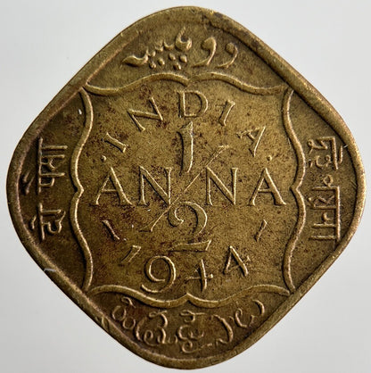 1944 India 1/2 Anna Coin | Fine Collectable Grade | a2537