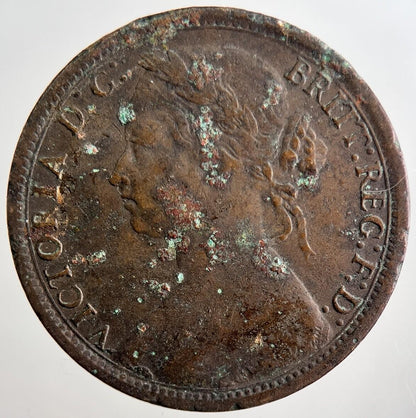 1874-H Victoria One Penny Coin | Fine Collectable Grade | a3240