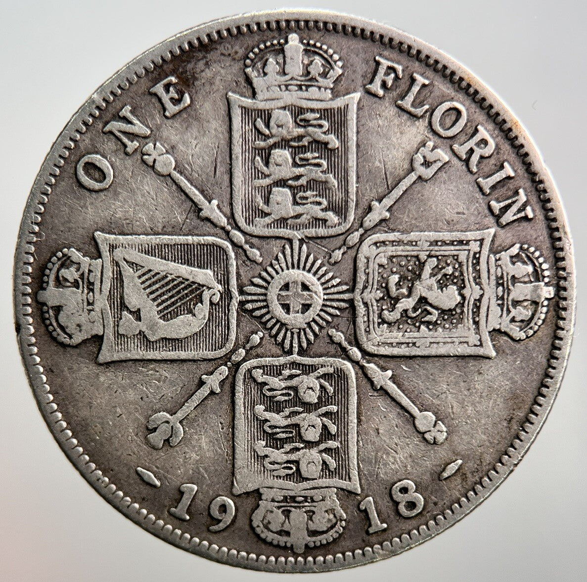 1918 George V Florin British Silver Coin | Collectable Grade | a2733