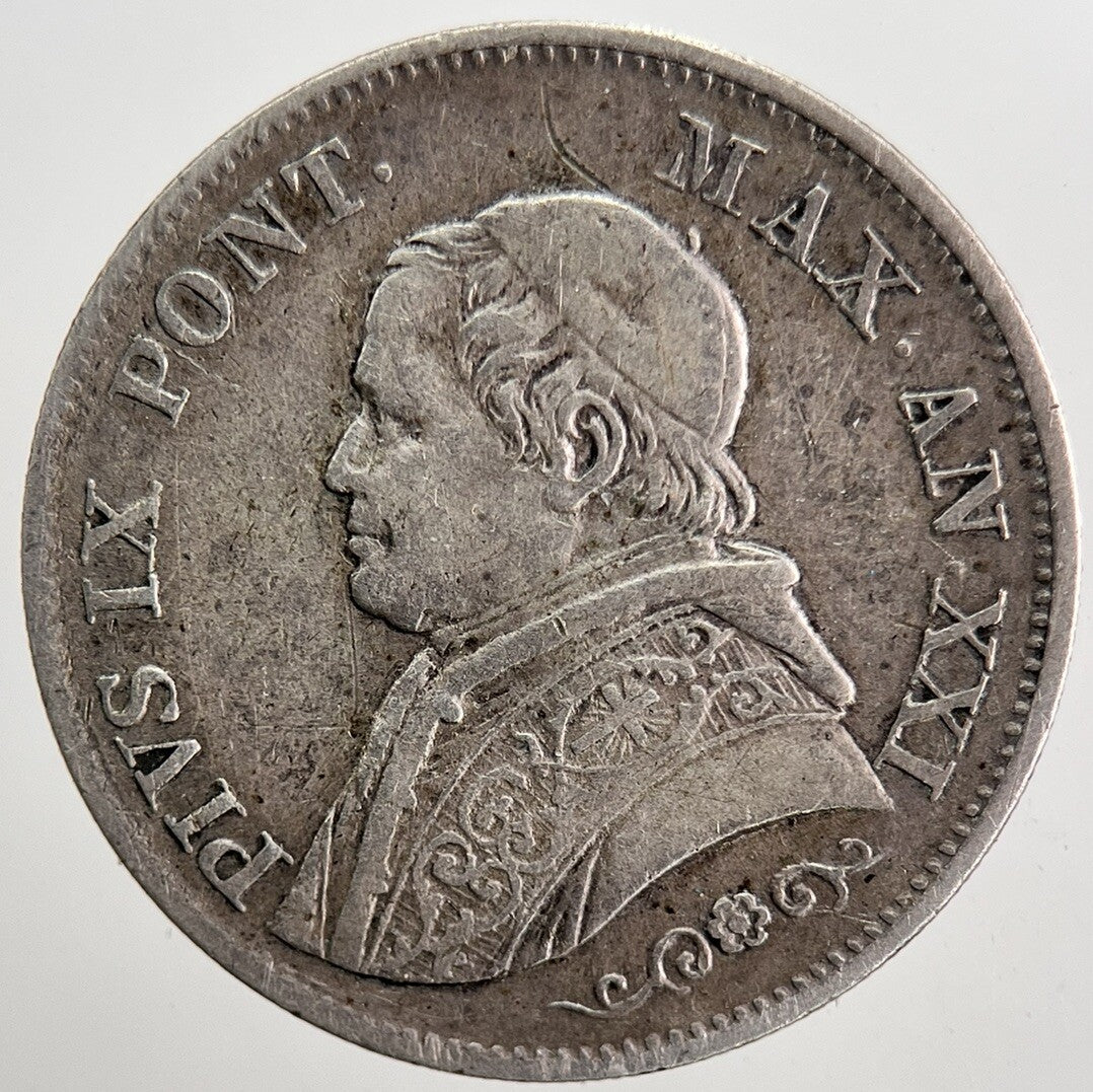 1866 Italy 1 Lira Silver Coin | Very High Grade | a5328