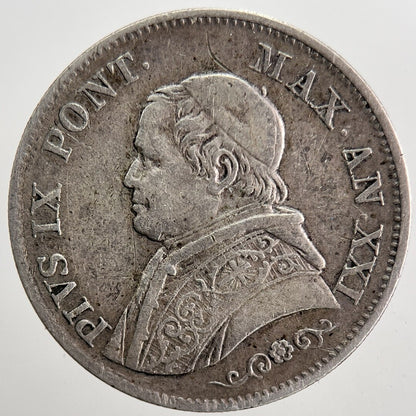 1866 Italy 1 Lira Silver Coin | Very High Grade | a5328