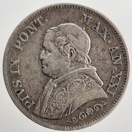 1866 Italy 1 Lira Silver Coin | Very High Grade | a5328