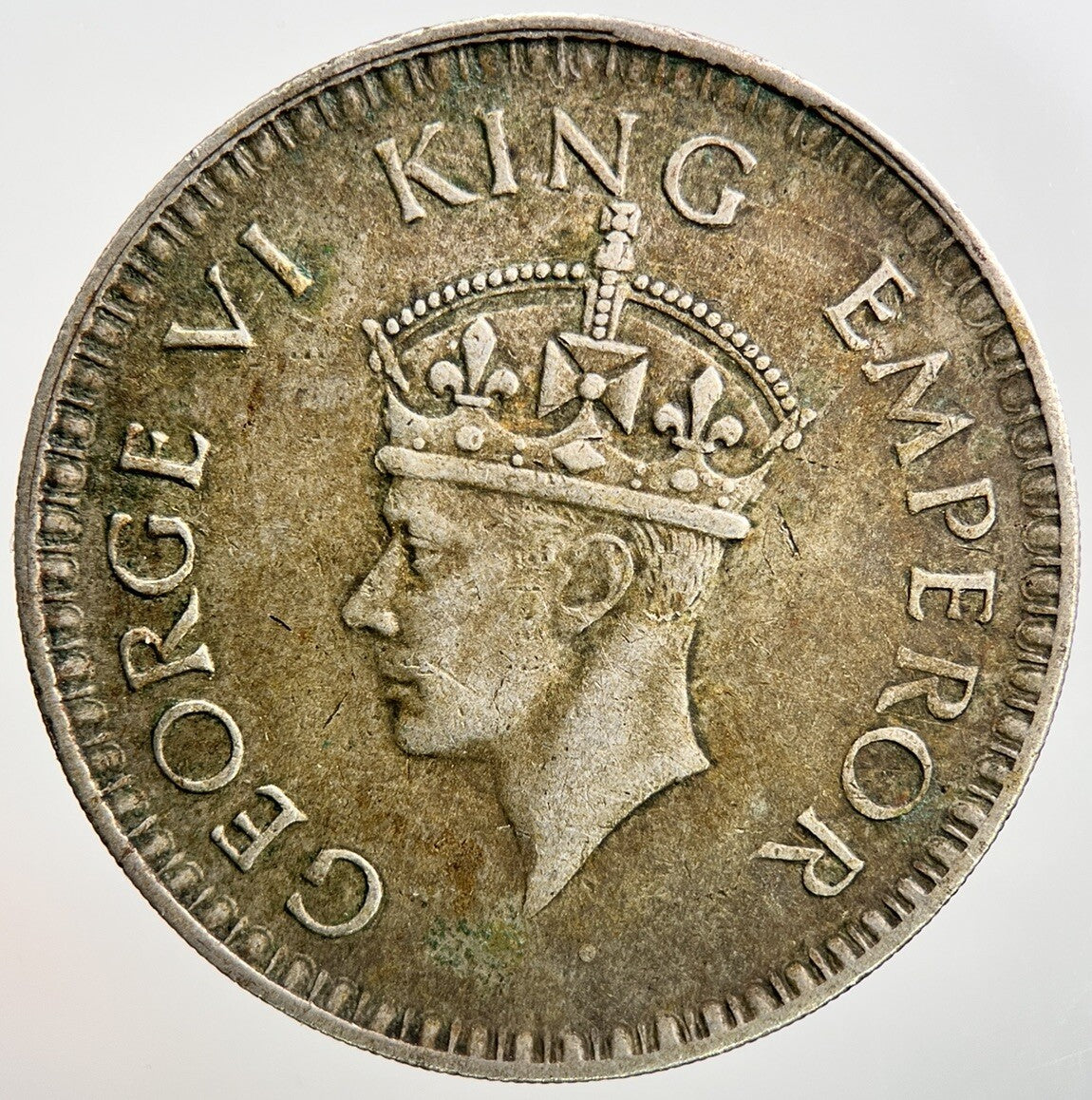 1943 India 1 One Rupee Silver Coin | Fine Collectable Grade | a2099