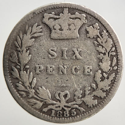1885 Victoria Sixpence Silver Coin | Collectable Grade | a3673