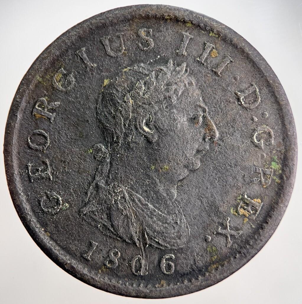 1806 George III 3rd One Penny Coin | Very High Grade | a2501