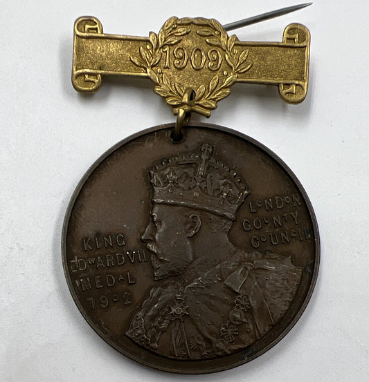 1902 London County Council Edward VII Attendance Medal | Collectable Grade a323