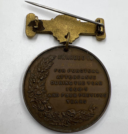 1902 London County Council Edward VII Attendance Medal | Collectable Grade a323