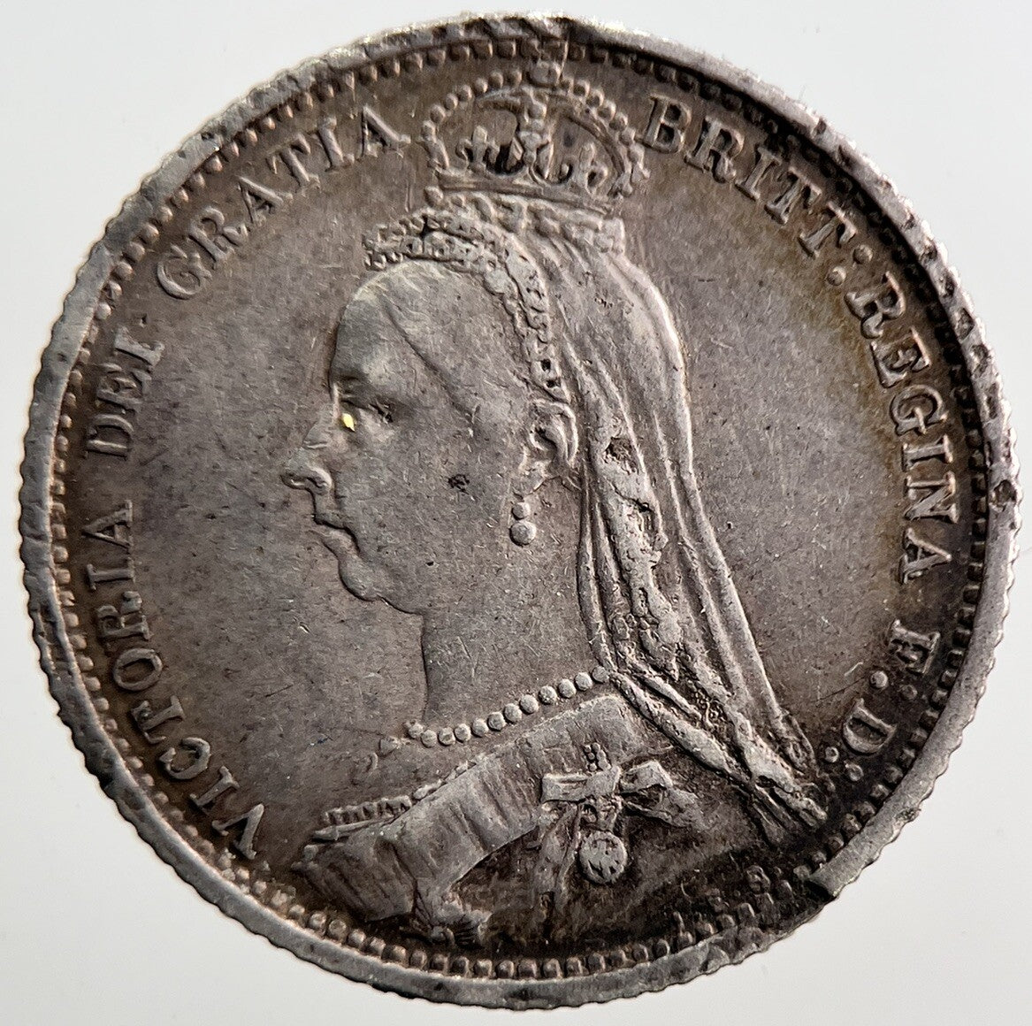1887 Victoria Sixpence Silver Coin | Very High Grade | a3674