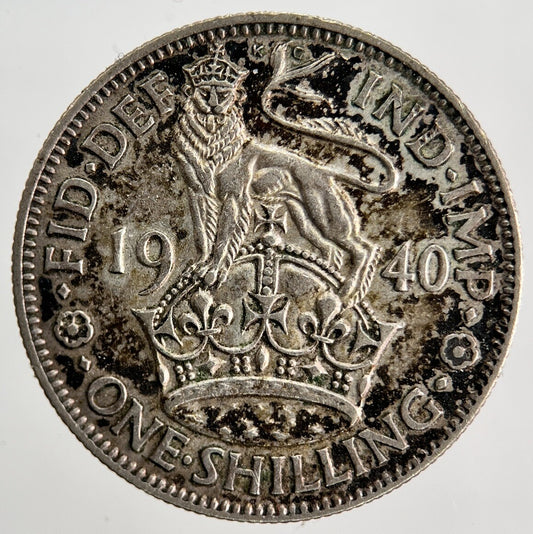 1940 George VI Shilling Silver Coin | Very High Grade | a2217