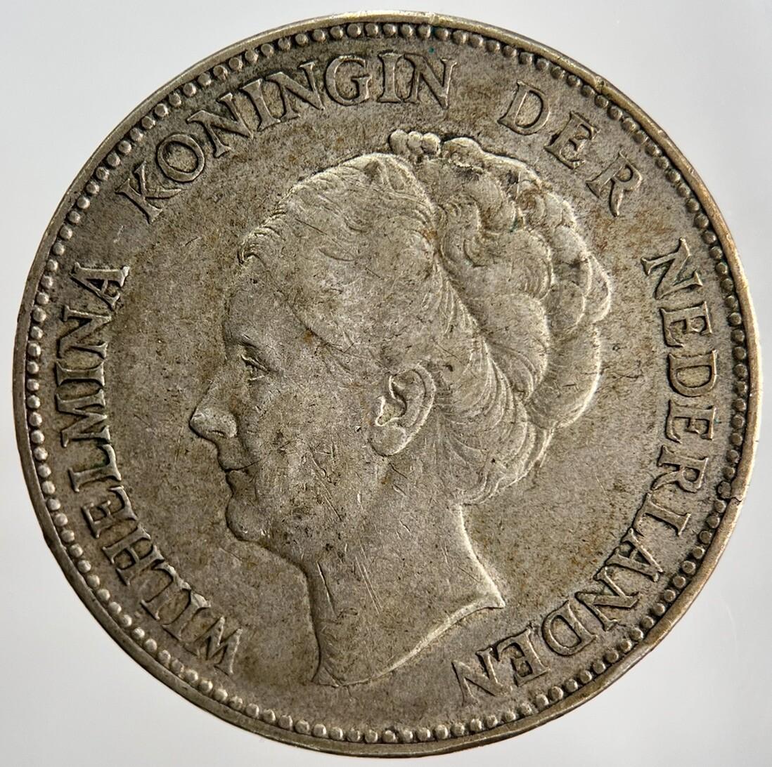 1929 Netherlands 1 One Gulden Silver Coin | Fine Collectable Grade | a2092