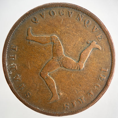1839 Isle of Man Penny Coin | Collectable Grade | a1830