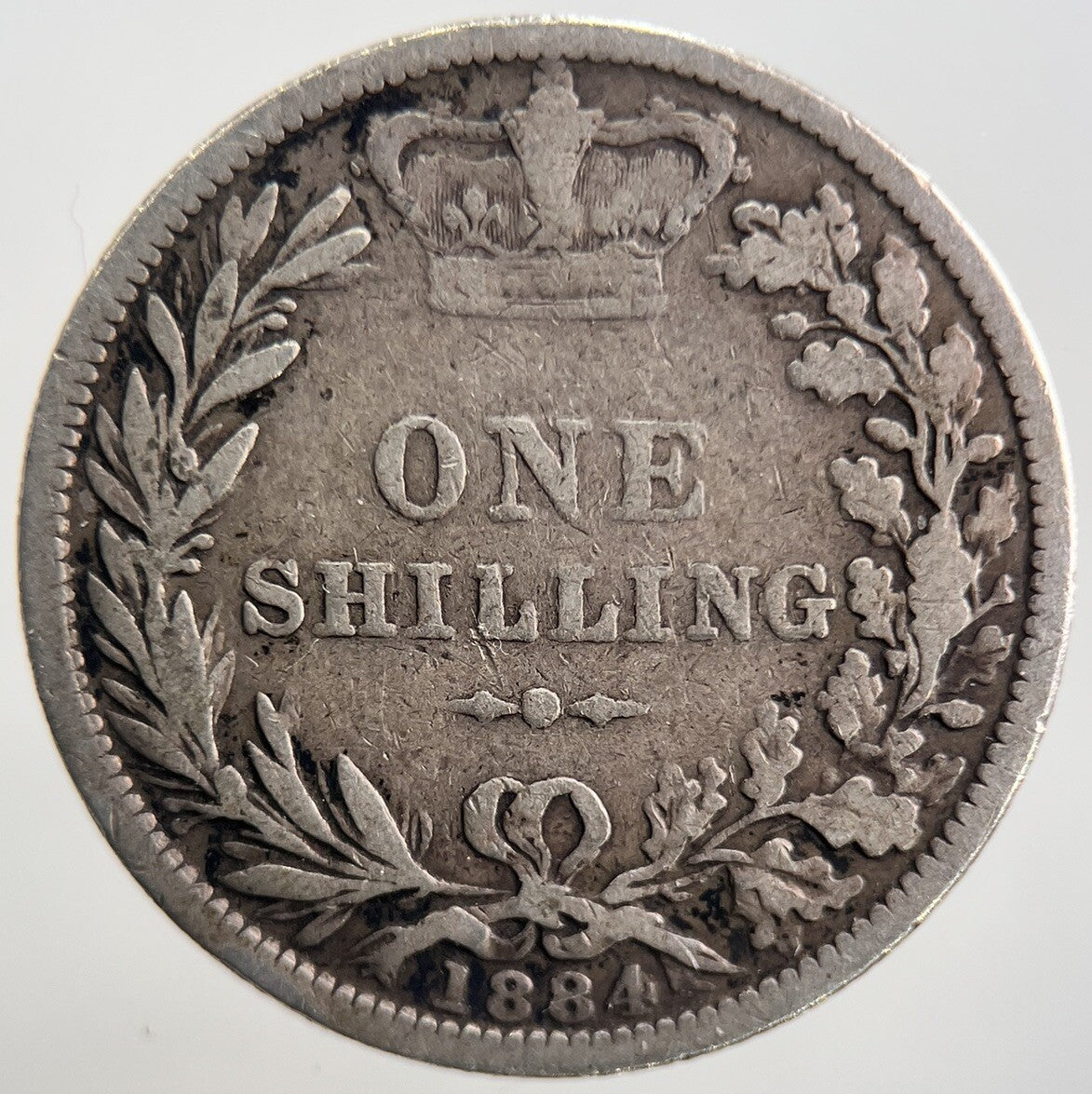 1884 Victoria Shilling Silver Coin | Collectable Grade | a2658