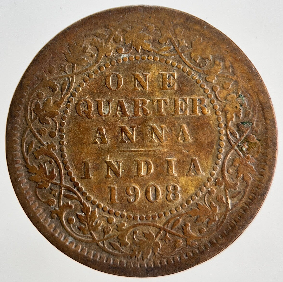1908 India Quarter Anna Coin | Collectable Grade | a1824