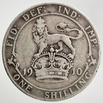 1910 Edward VII Shilling British Silver Coin | Collectable Grade | a1351