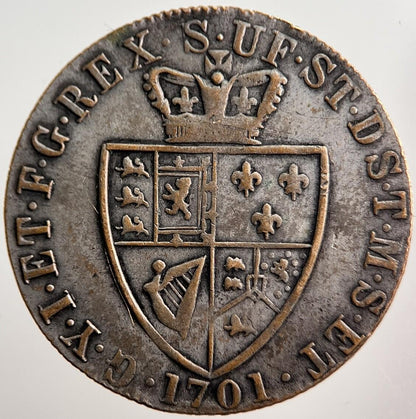 1701 George III British Good Old Days Gaming Token | Very High Grade | a1042