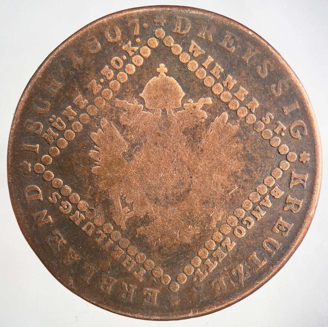 1807 Austria 30 Kreuzer Coin | Collectable Grade | a3406
