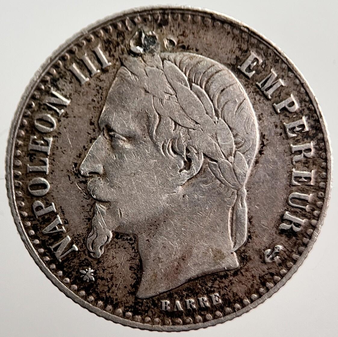 1867 France 50 Cent Silver Coin | Fine Collectable Grade