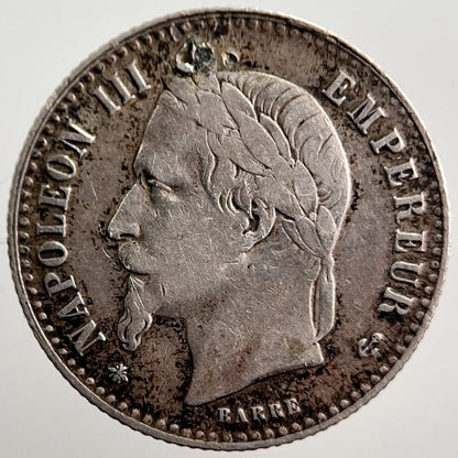 1867 France 50 Cent Silver Coin | Fine Collectable Grade