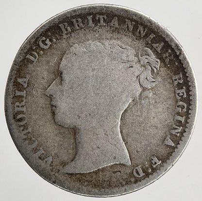 1854 Victoria Groat Four-Pence Silver Coin | Fine Collectable Grade | a6763